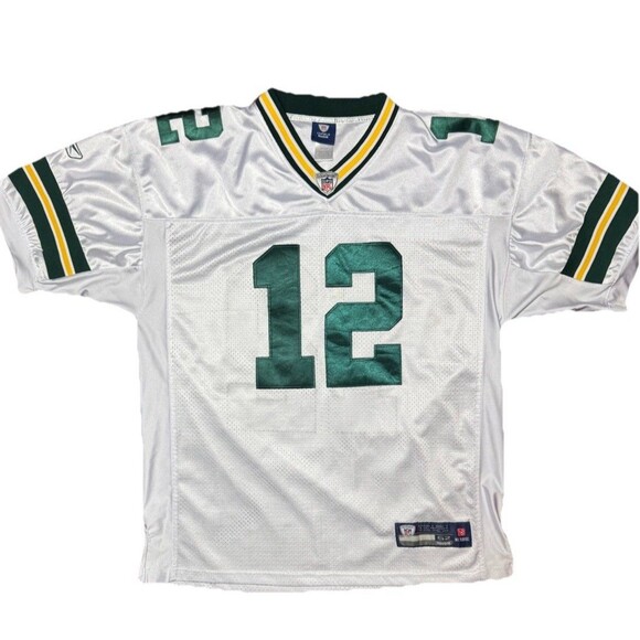 Reebok Aaron Rodgers Jersey White Mens Size 52 Green Bay Packers NFL Football - Picture 2 of 6